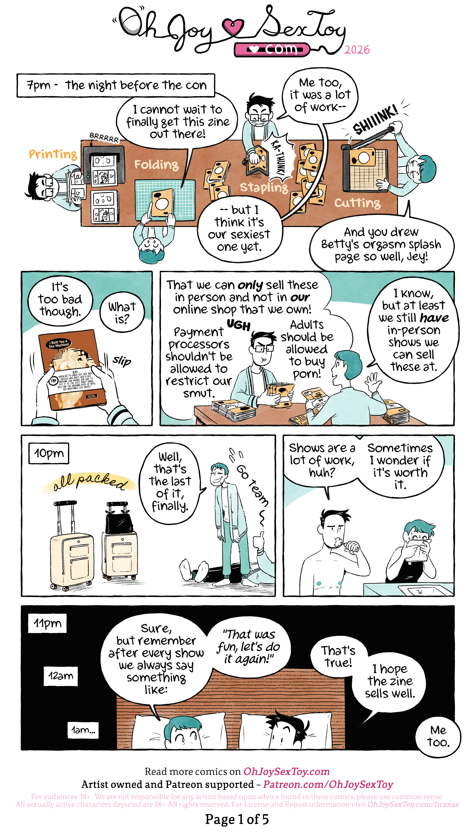 Selling Sexy Comics, An Hourly Comic by Jey Pawlik