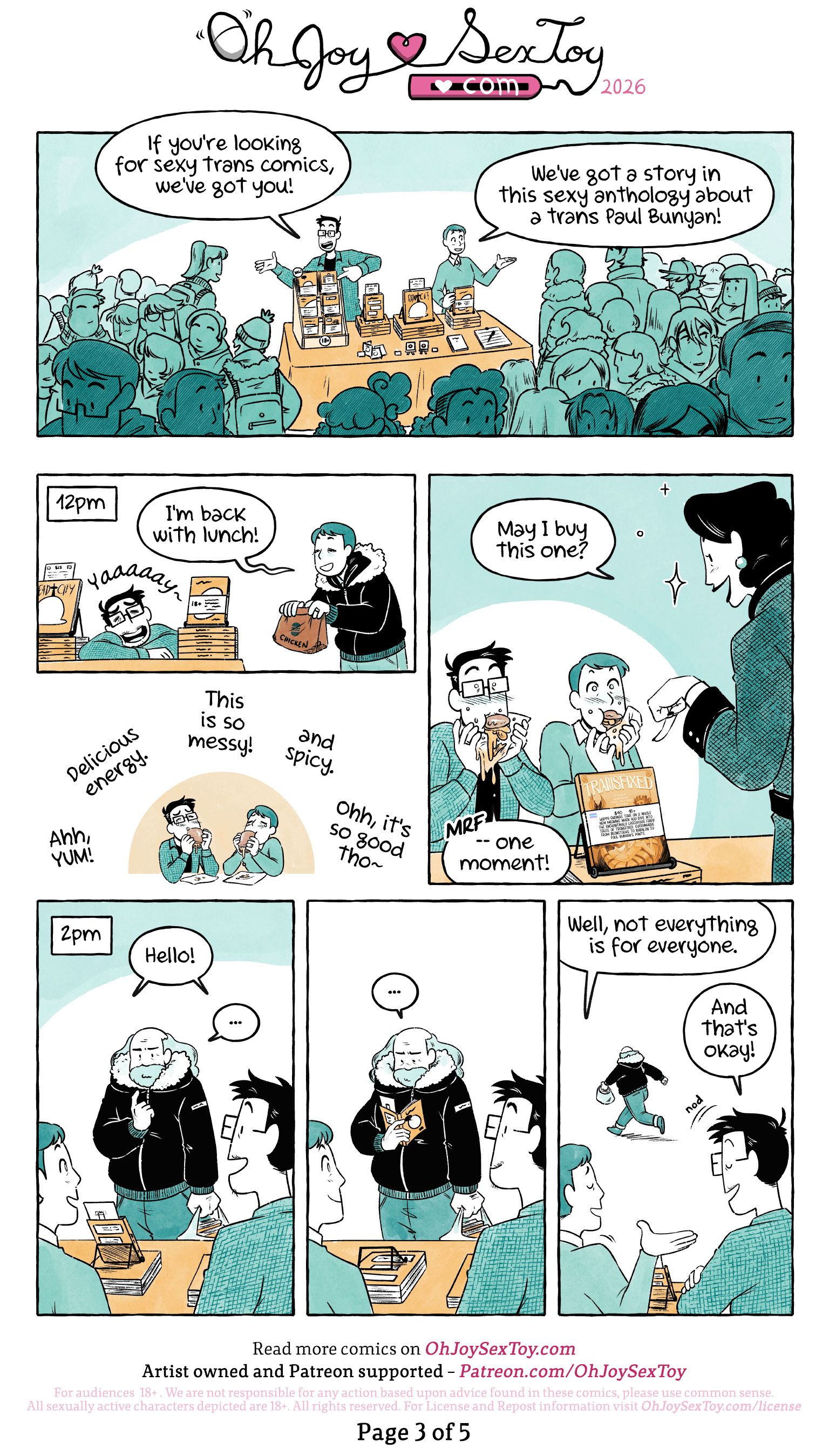 Selling Sexy Comics, An Hourly Comic by Jey Pawlik