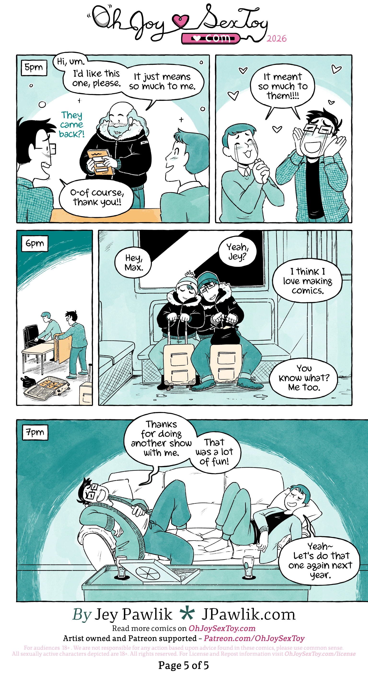 Selling Sexy Comics, An Hourly Comic by Jey Pawlik